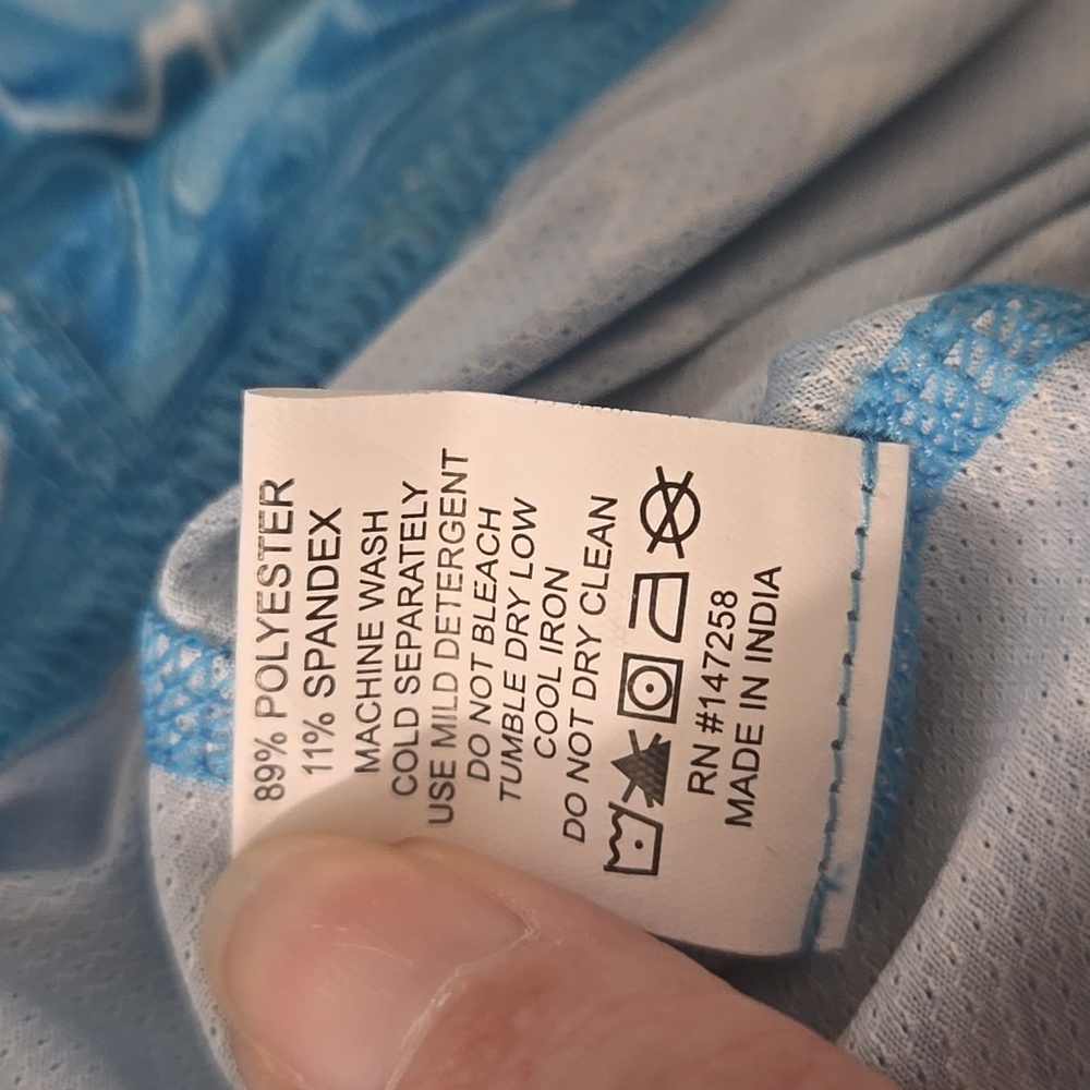 NWT Simply Southern Men's Blue Waves Long Sleeve Sports Sun Tee - Picture 7 of 7